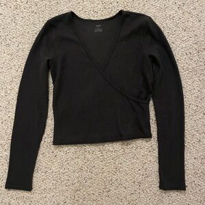 Aerie Charcoal Long Sleeve Top